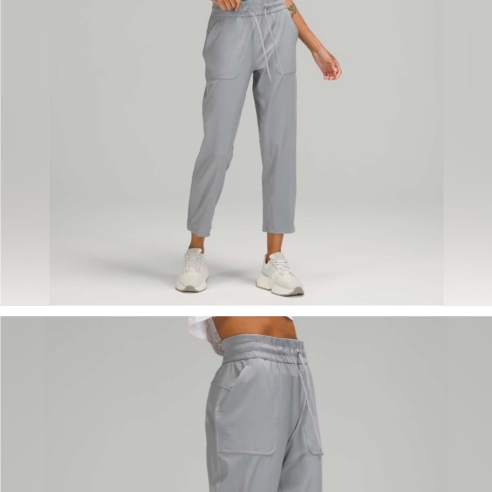 Lululemon Beyond the Studio Crop, Rhino Grey, Size 12.